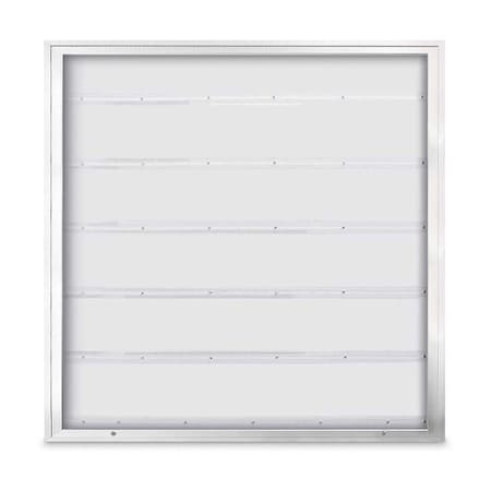 United Visual Products Single Door Radius Corkboard, 18"X24", B UV8000-BLACK-BLACK